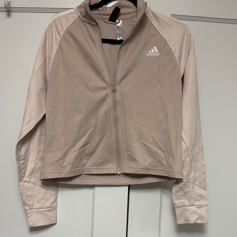 Adidas Women's Beige Zip-Up Jacket